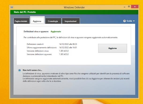 Antivirus Microsoft: Windows 8.1