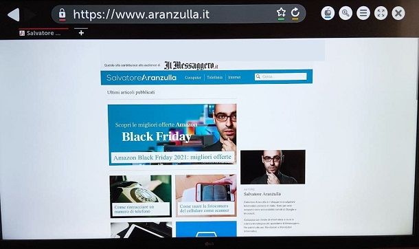 Browser Integrato LG Sito Web Aranzulla