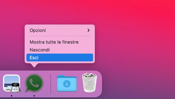 Chiusura applicazioni macOS