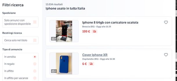 Acquisto iPhone usato