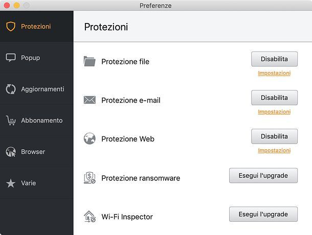 Come disattivare Avast su Mac