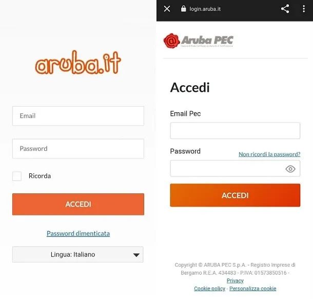 Accedere alla posta di Aruba senza configurazione