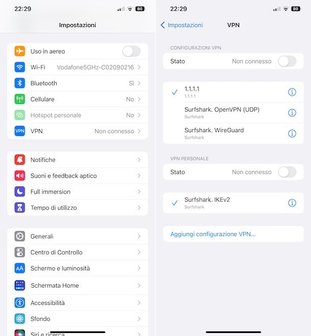 VPN iPhone