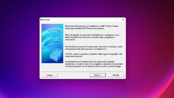 Installazione driver stampante Canon PIXMA MX495 Windows 11