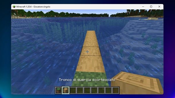Tronco di quercia scortecciato Minecraft