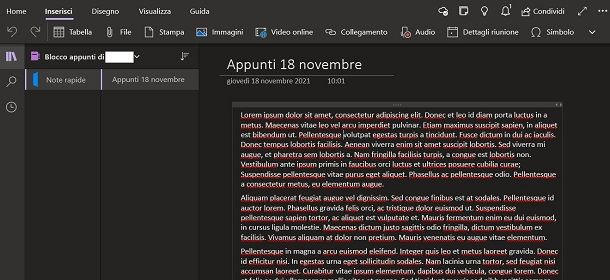 OneNote per Windows 10