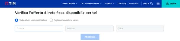 Verifica copertura TIM