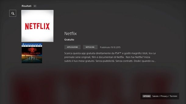 Scaricare Netflix su PS4