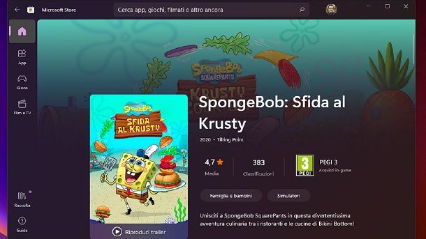 Giochi gratis per bambini su computer Microsoft Store Windows