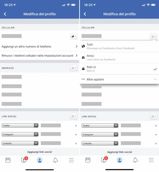 Come togliere il numero di telefono da Facebook