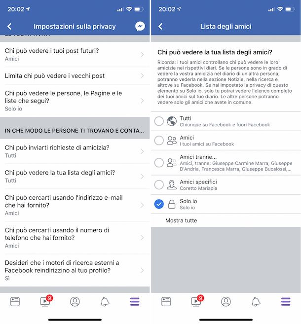Come nascondere gli amici su Facebook dal cellulare Salvatore Aranzulla