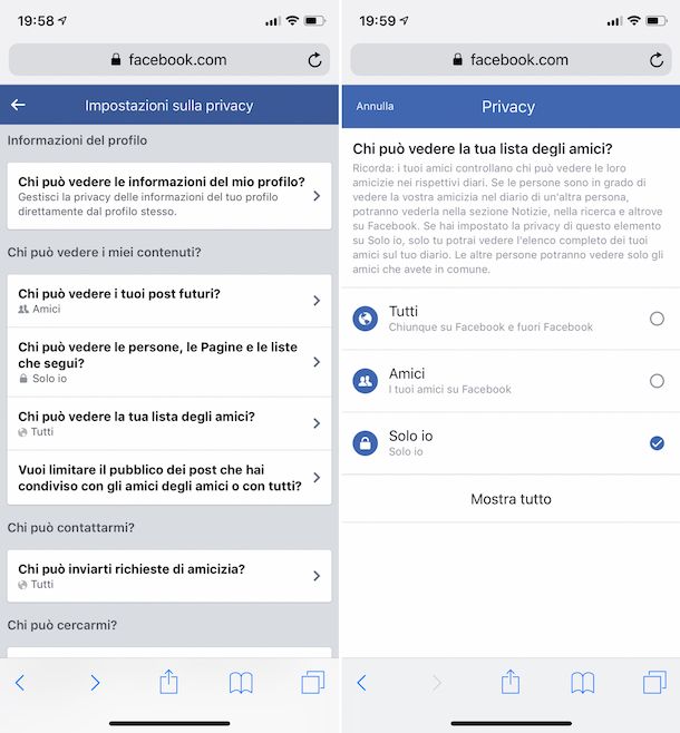Come nascondere gli amici su Facebook dal cellulare Salvatore Aranzulla