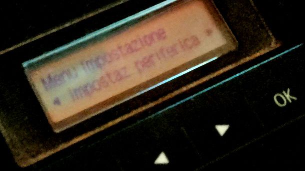 Resettare Canon PIXMA tramite il menu della stampante
