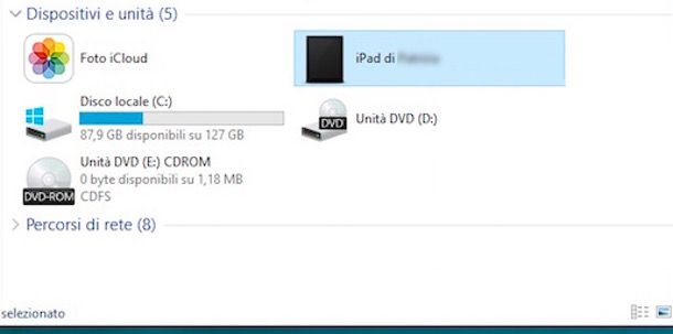 dati da ipad a chiavetta