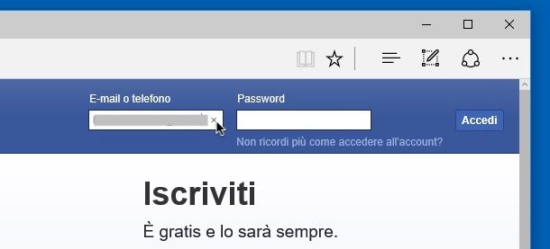 Come cancellare l'email dalla pagina iniziale di Facebook