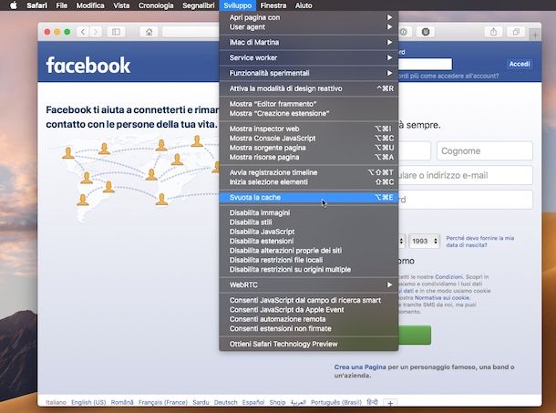 Come cancellare l'email dalla pagina iniziale di Facebook