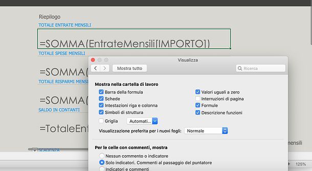 Excel per Mac