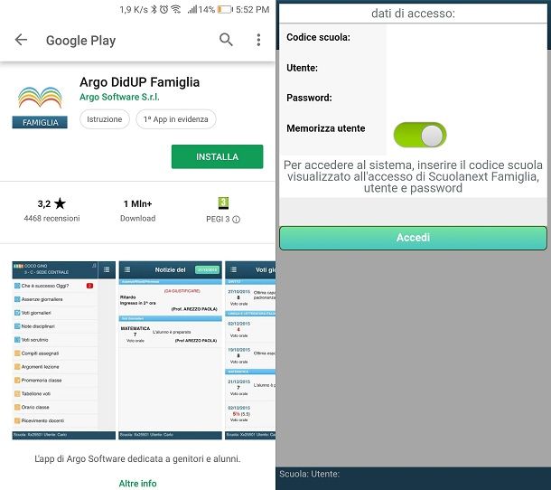 Argo ScuolaNext applicazione