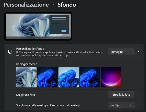 Come cambiare sfondo sul computer Windows