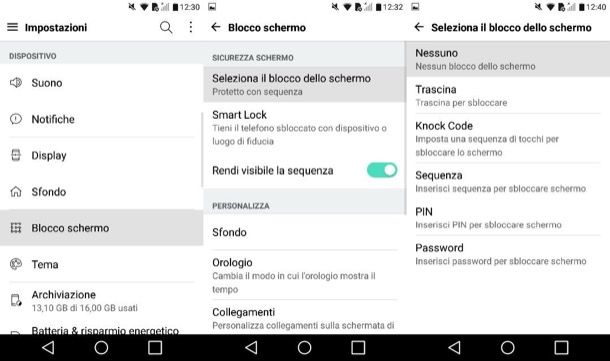 Come togliere blocco schermo LG