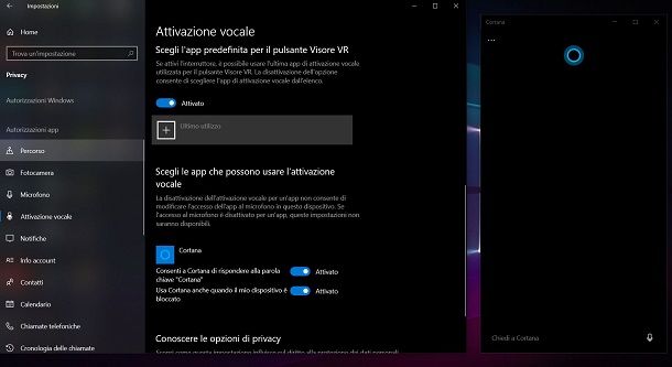 Disattivare Cortana Windows 10