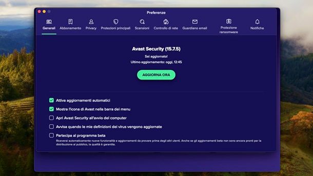 Come aggiornare Avast Free su Mac