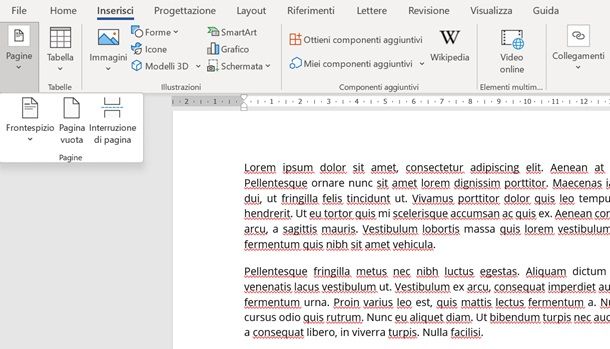 Come inserire un'interruzione di pagina su Word