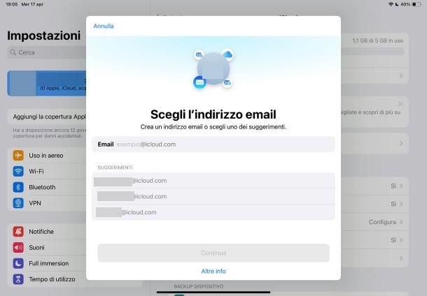 Come creare un'email iCloud