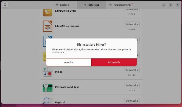 Come disinstallare un programma su Ubuntu: Ubuntu Software