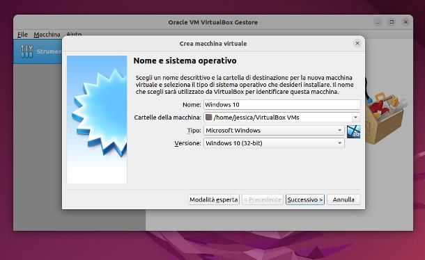 Come installare Windows su PC Linux: macchina virtuale