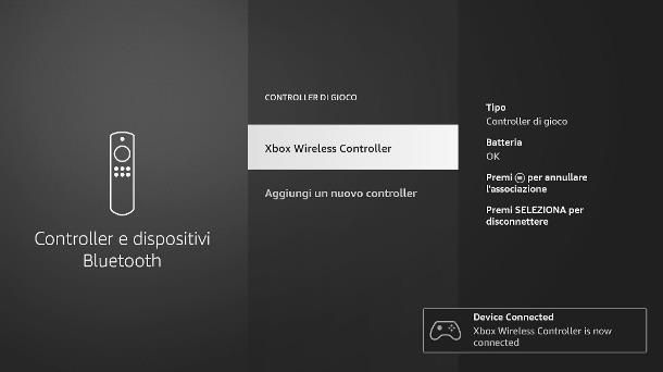 Come collegare controller Xbox One a Fire Stick