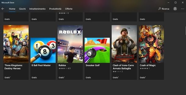 Giochi popolari gratis PC senza programmi Microsoft Store