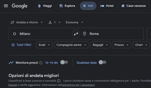 Come funziona Google Alert Voli