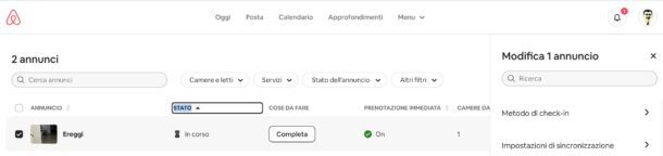 Gestire annunci Airbnb da computer