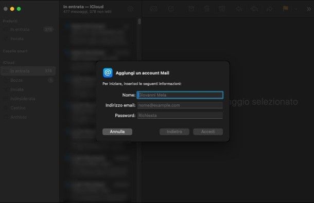 Usare Virgilio Mail su Mac