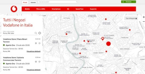 Negozi Vodafone
