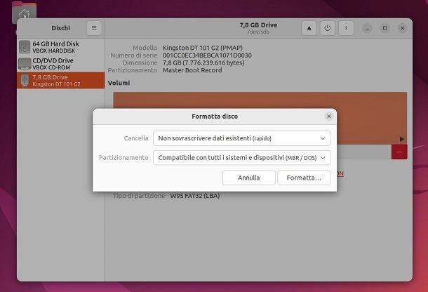Formattazione Ubuntu