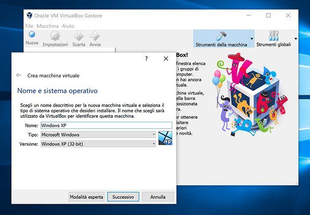 Creazione VM in VirtualBox