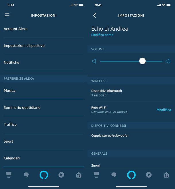 Personalizzazione Amazon Echo