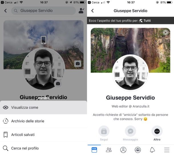 Come sapere chi visita il tuo profilo Facebook non amico