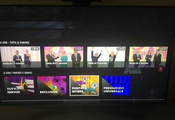 Mediaset play Smart tv