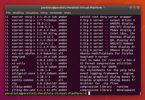 Lista pacchetti Ubuntu da Terminale