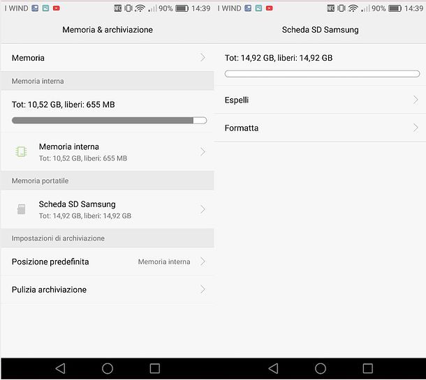 Formattare scheda SD da Android