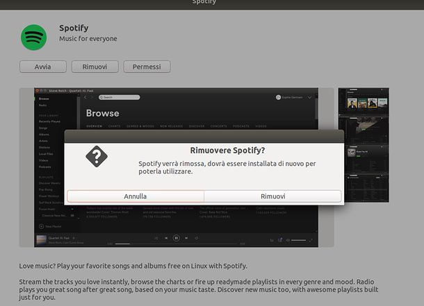 Come disinstallare un programma da Ubuntu Software