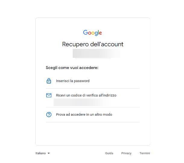 Come recuperare password Gmail senza telefono