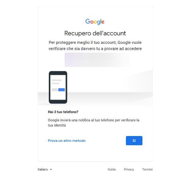 Come recuperare password Gmail