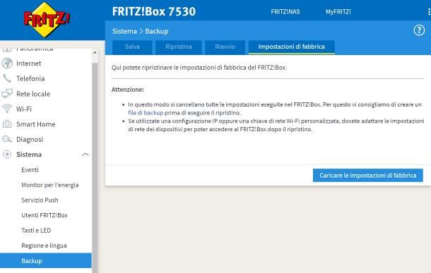 Come resettare il modem FRITZ Box