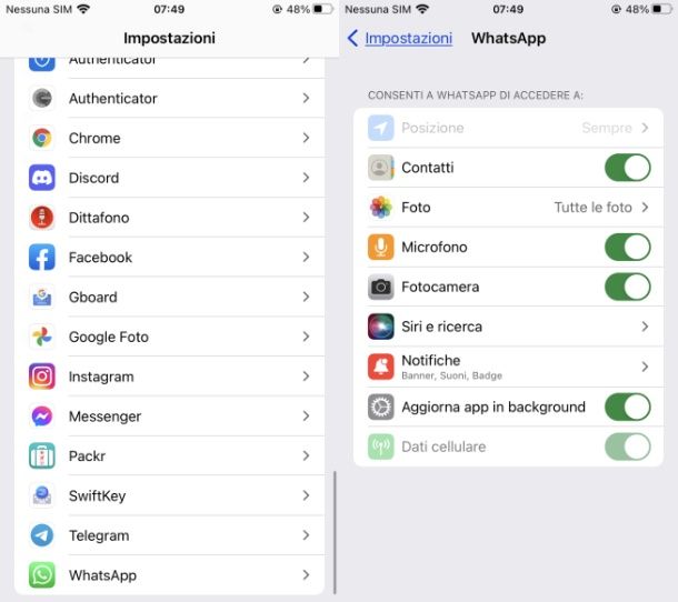 Come aggiornare contatti WhatsApp su iPhone