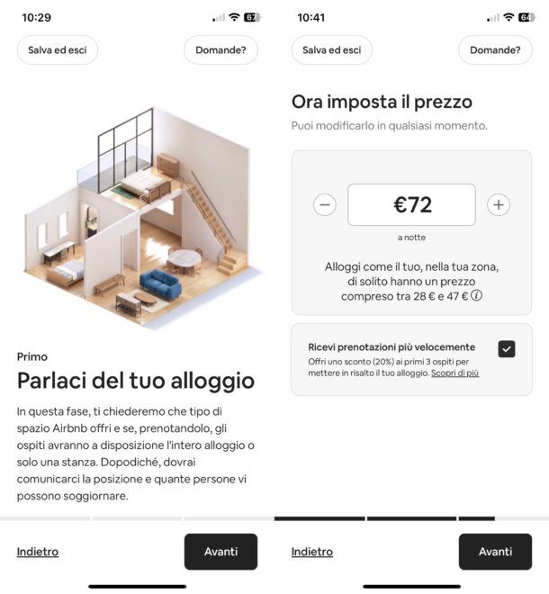 Pubblicare un annuncio su Airbnb