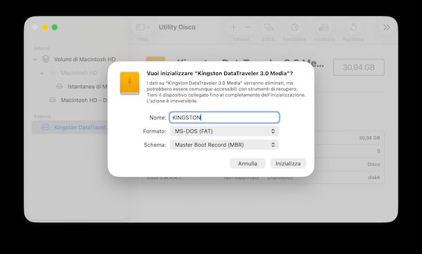 Formattazione Utility Disco